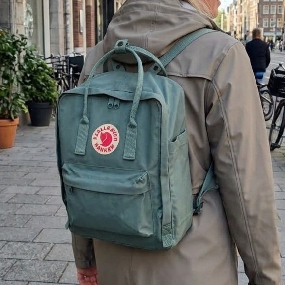 Fjallraven Handbags - Fjallraven Kanken Classic Backpack Slate Blue Sage Green Everyday Bag Functional